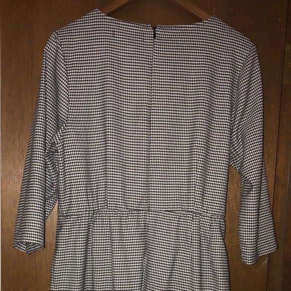 Eloquii High Waist Houndstooth Casual Dress Sz 14 - Picture 4 of 5